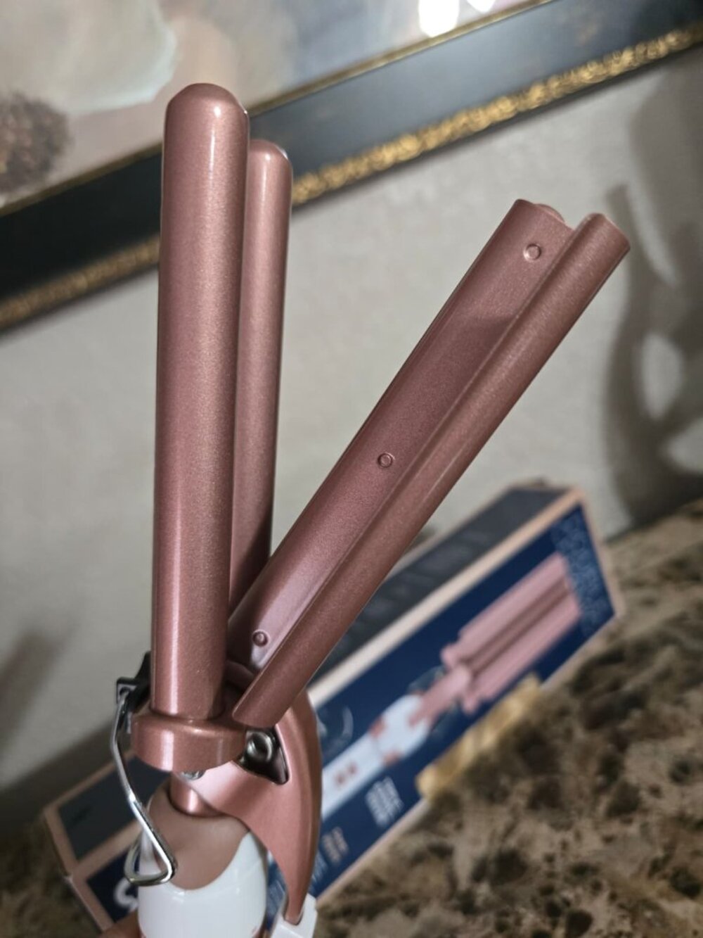 NEW Conair Double Ceramic Triple Barrel Waver Rose Gold Open Box - Picture 8 of 13